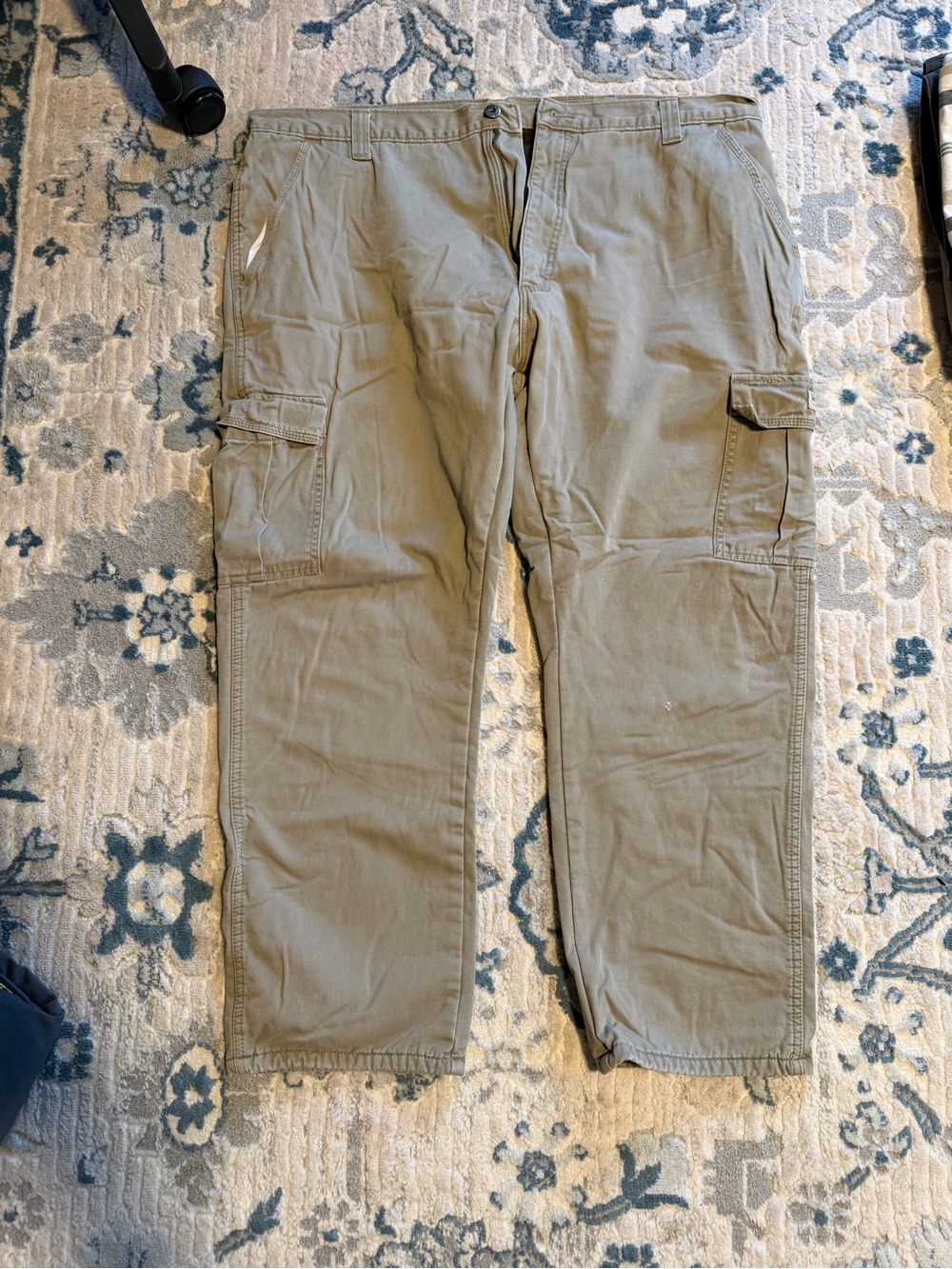 Men's Wrangler Fleece Lined Cargo Work Pants